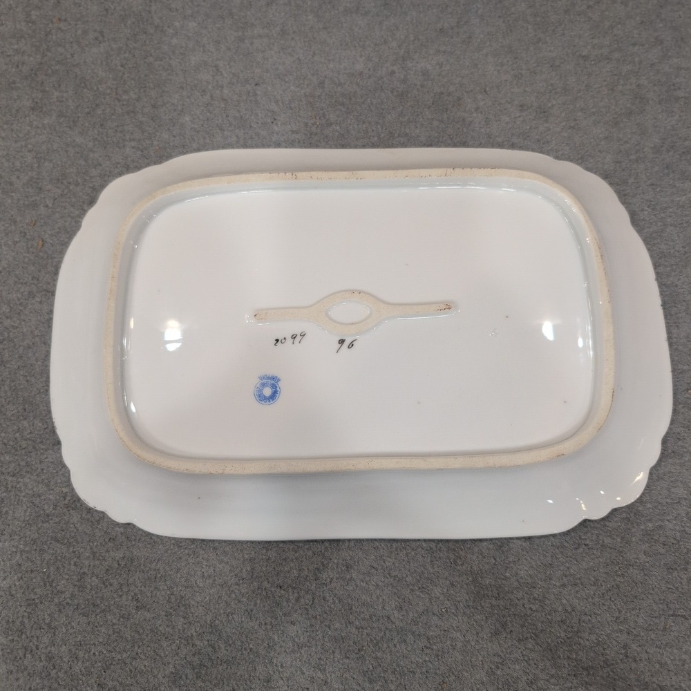 Marx & Gutherz Carlsbad Austria Antique Porcelain Floral Scalloped Serving Tray - Picture 5 of 7